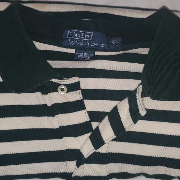 2XL TALL RALPH LAUREN STRIPED POLO SHIRT - Picture 3 of 6
